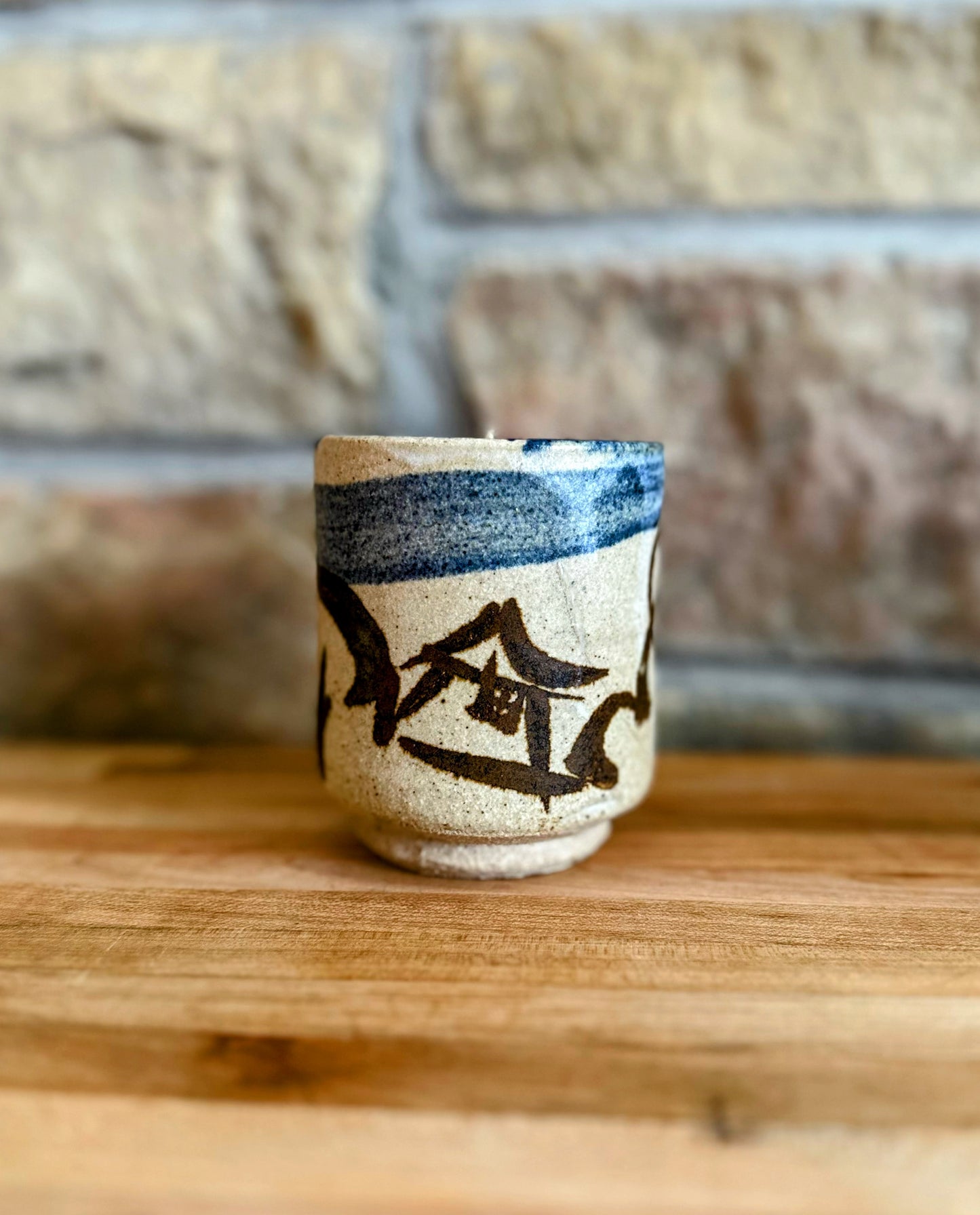 Rosemary sage pottery candle