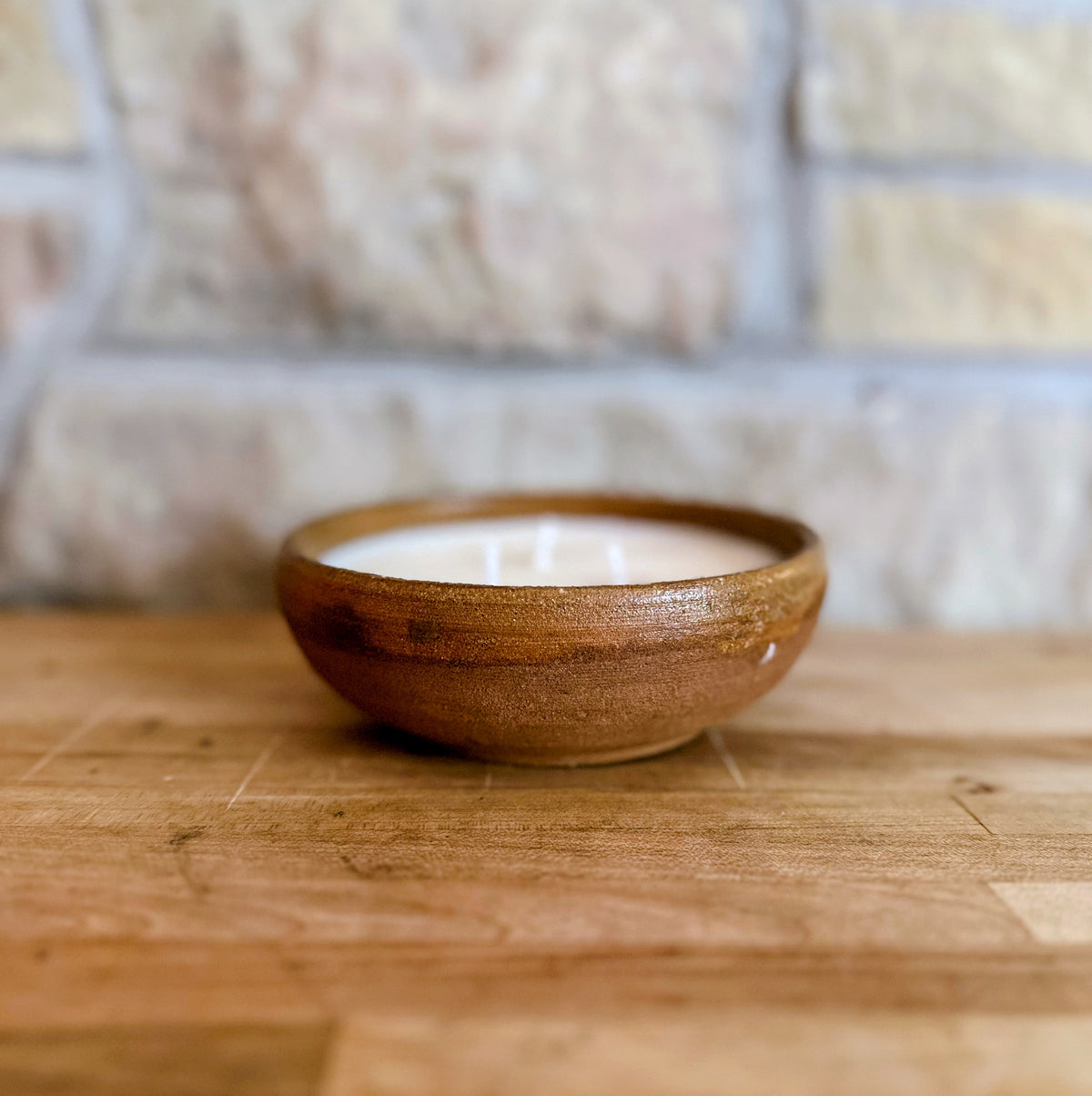 Three wick bowl candle