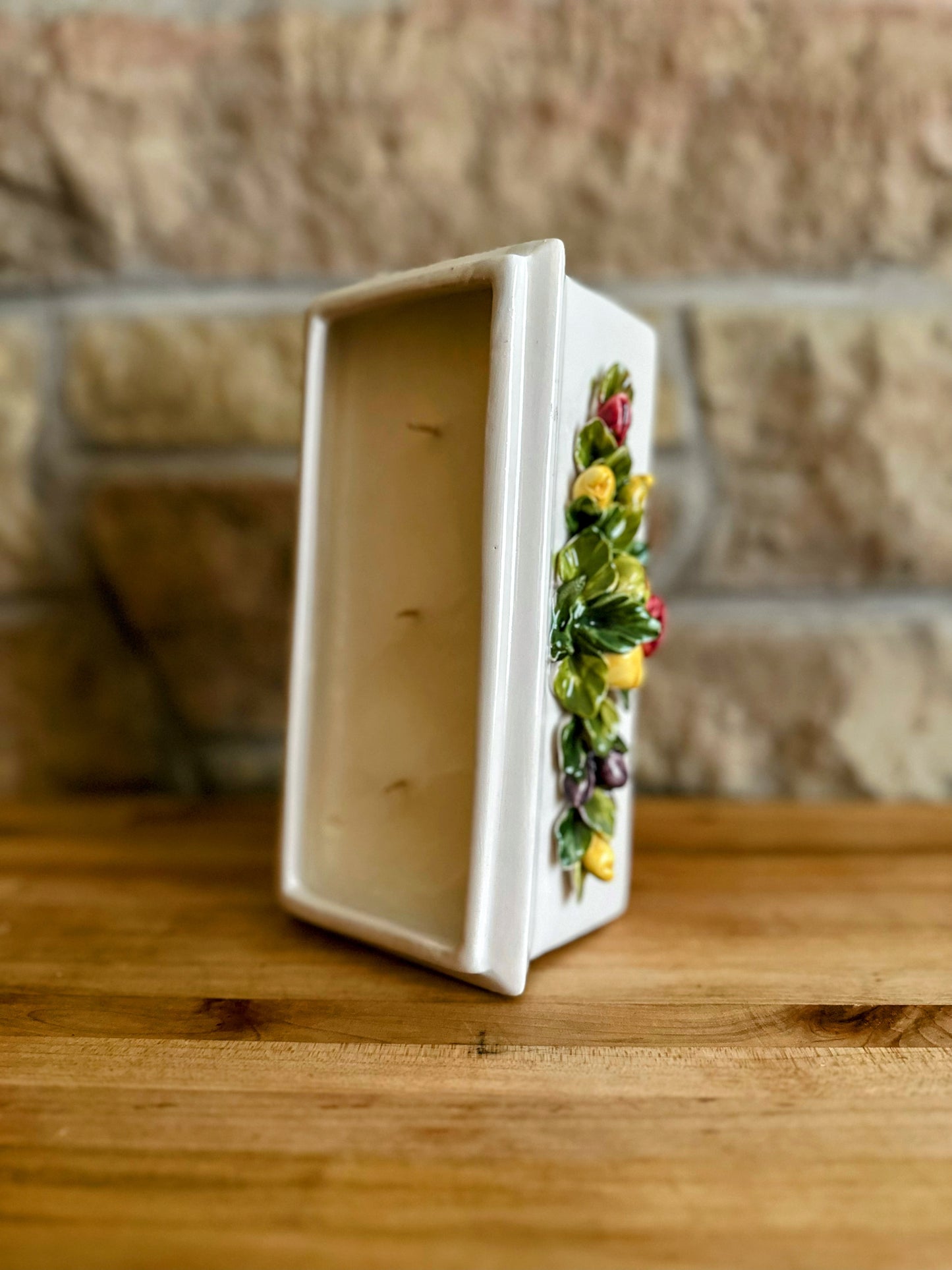 Extra large sculpted floral candle